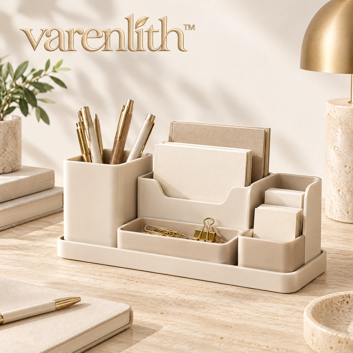 Varenlith™ Multi-Compartment Desktop Organizer