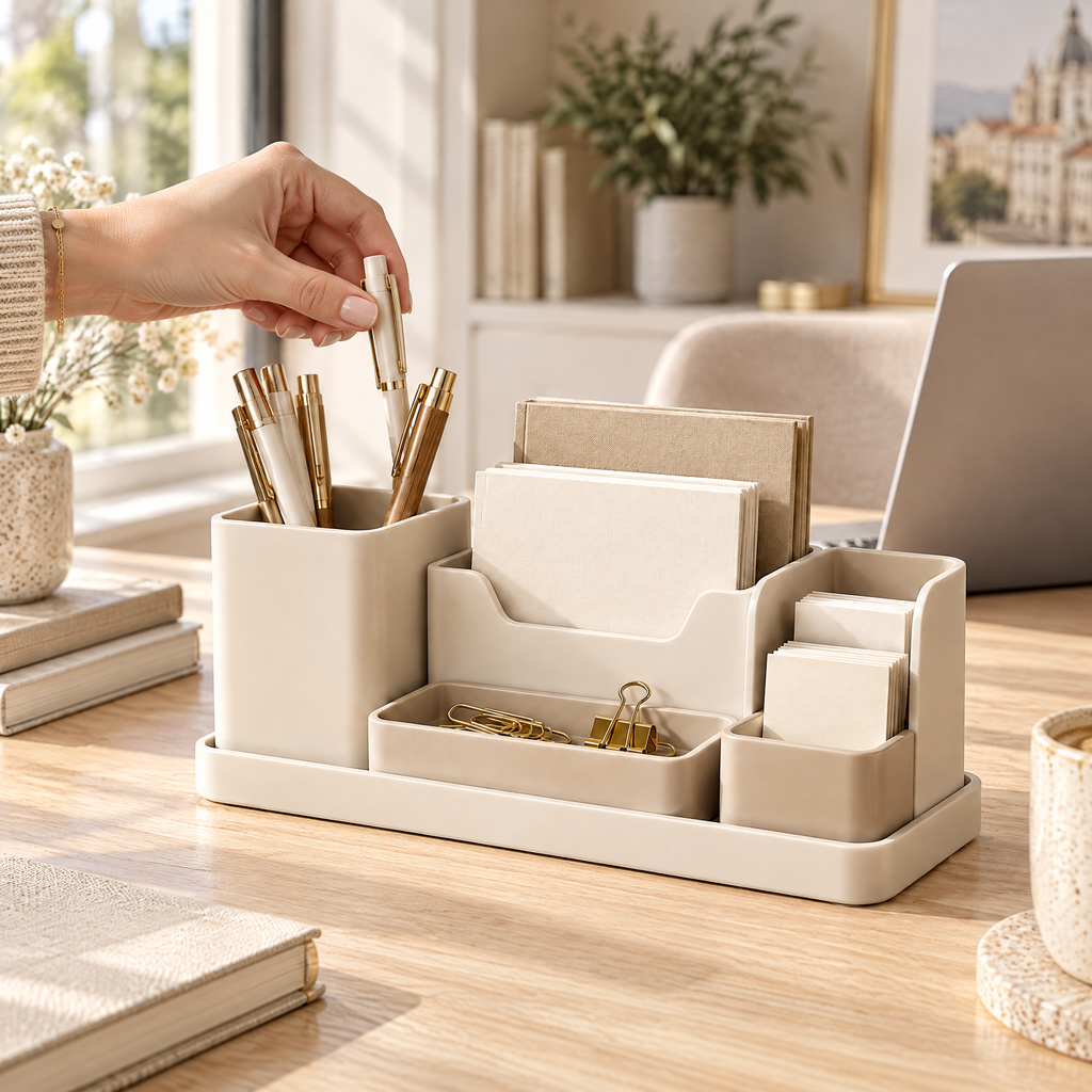 Varenlith™ Multi-Compartment Desktop Organizer