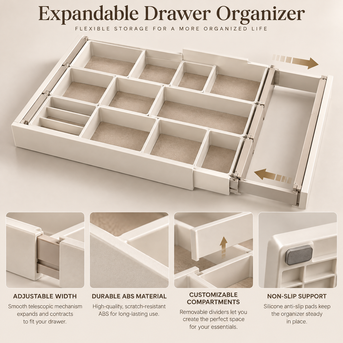 Varenlith™ Modular Drawer Organizer Set