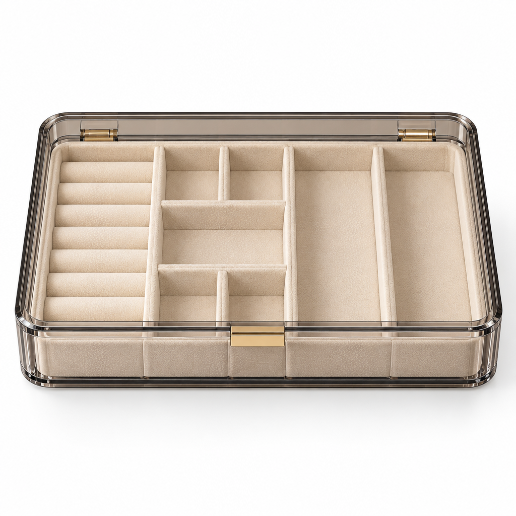 Varenlith™ Clear-Lid Jewelry Organizer Box