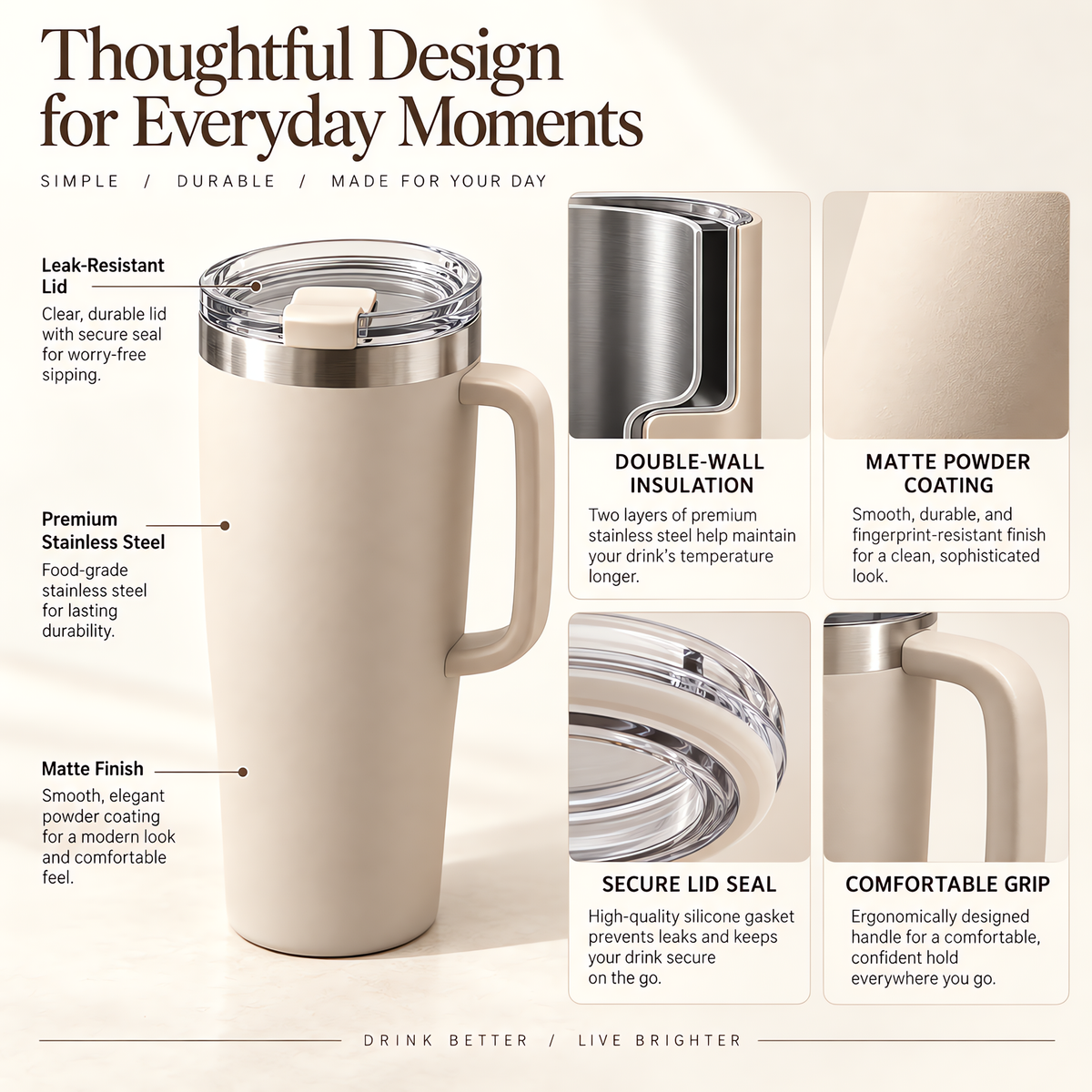 Varenlith™ Insulated Everyday Travel Tumbler