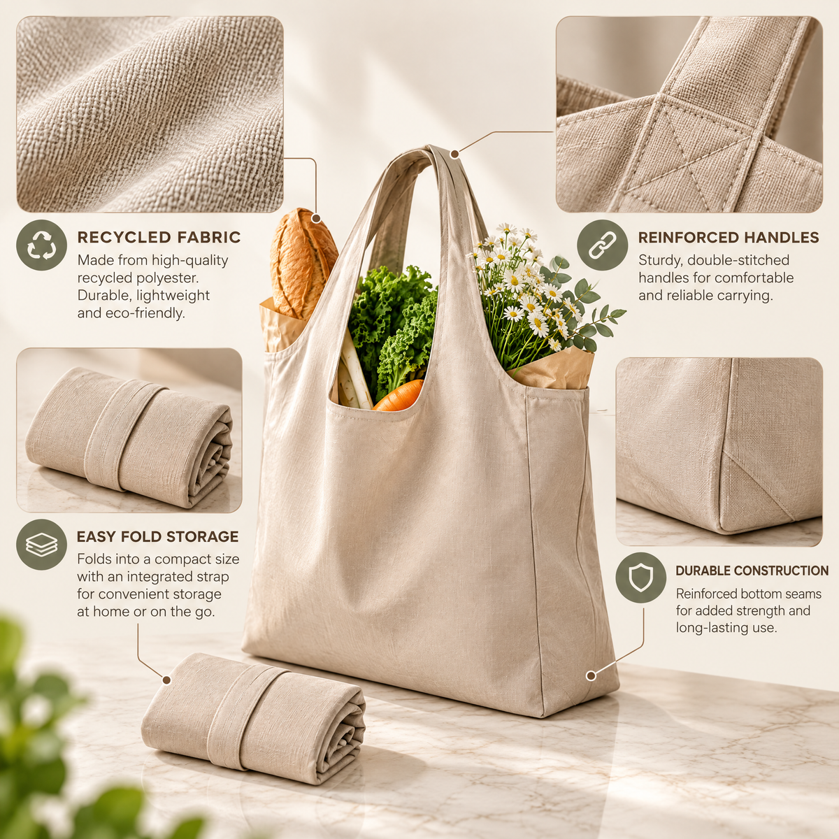 Varenlith™ Reusable Everyday Market Tote