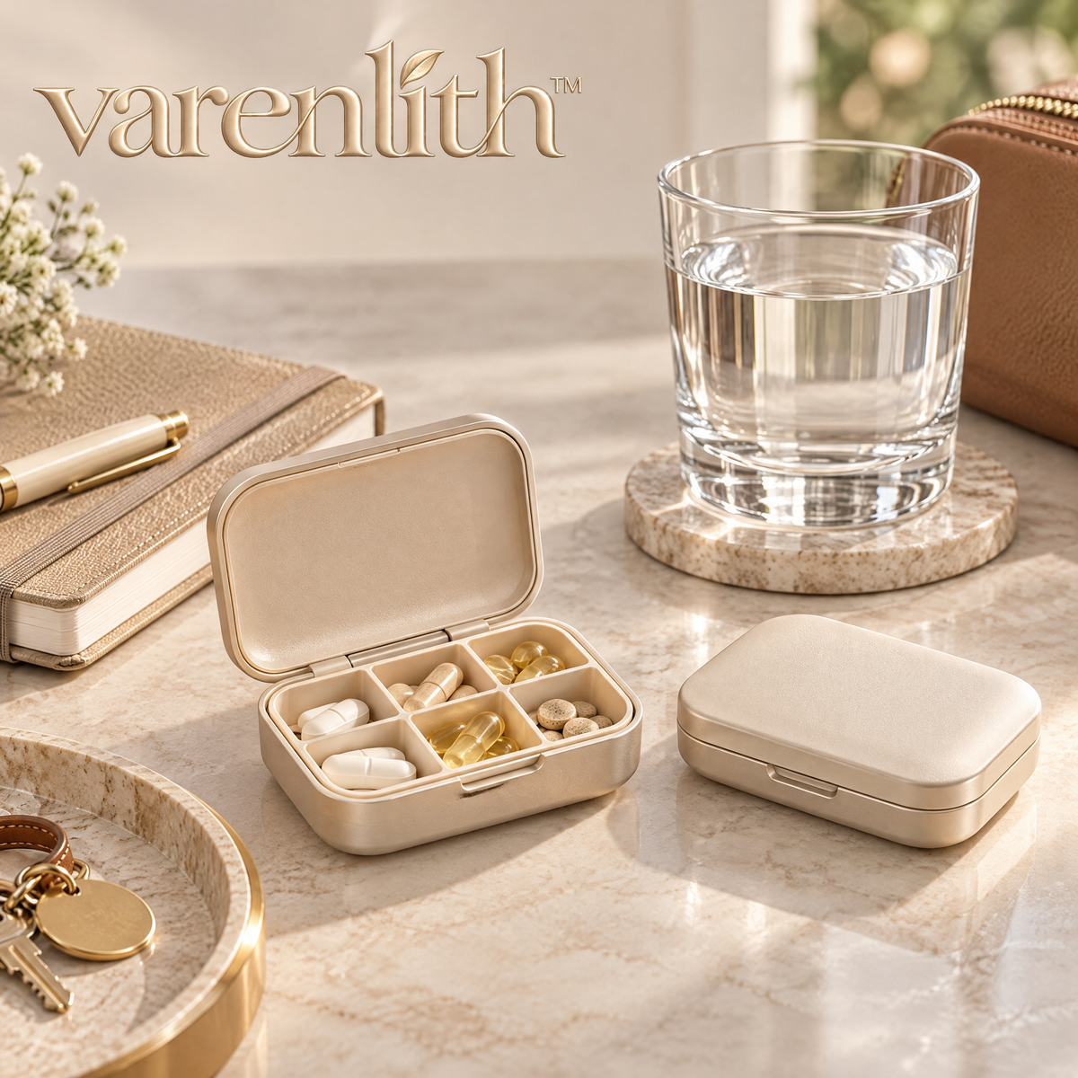 Varenlith™ Compact Travel Pill Organizer Case