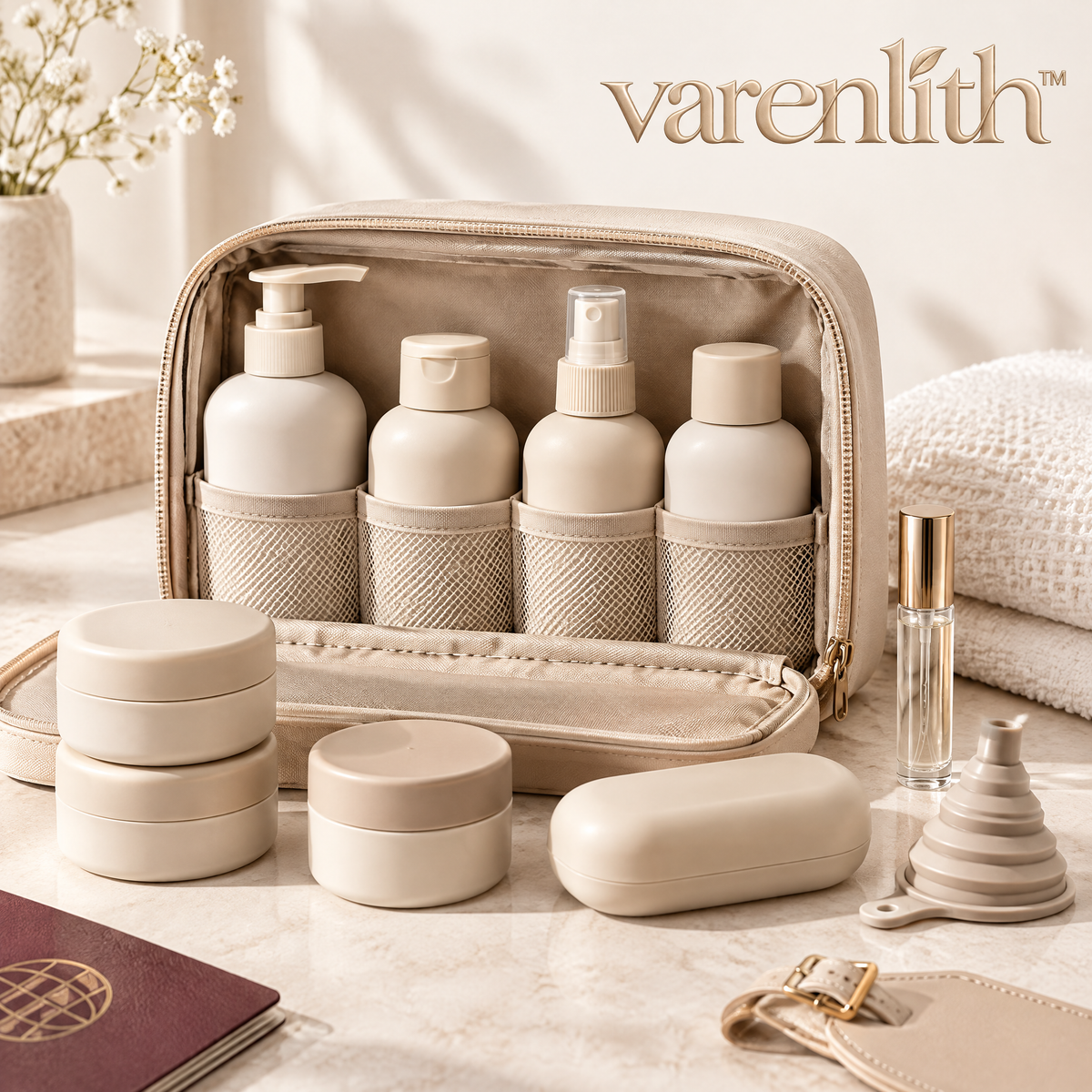 Varenlith™ Refillable Travel Toiletry Bottle Set